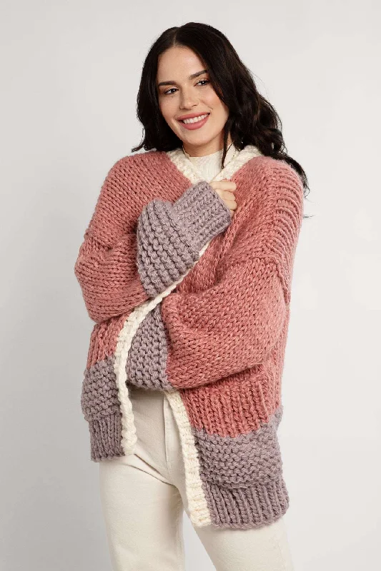 Knit Oversized Sweater Two Tone