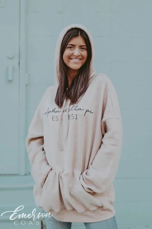 Alpha Delta Pi Sueded Hoodie