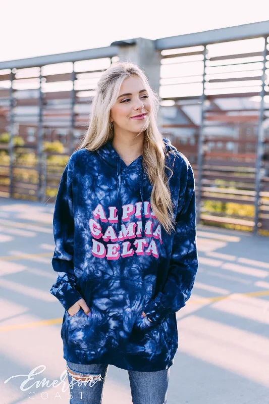 Alpha Gamma Delta Tie Dye PR Hoodie