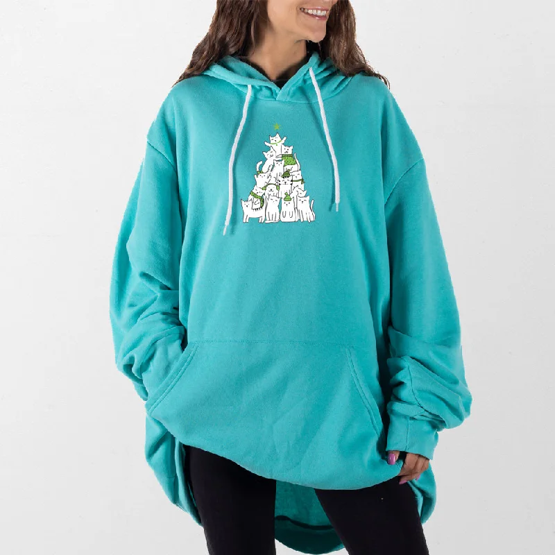 Cat Christmas Tree Giant Hoodie