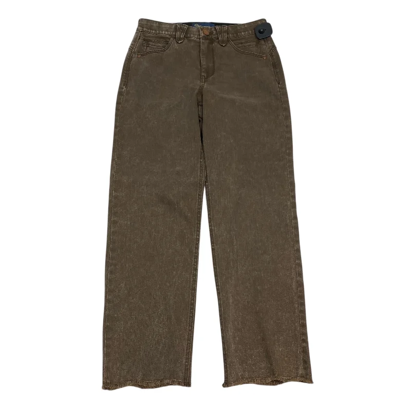 Jeans Straight By Democracy In Brown Denim, Size: 4