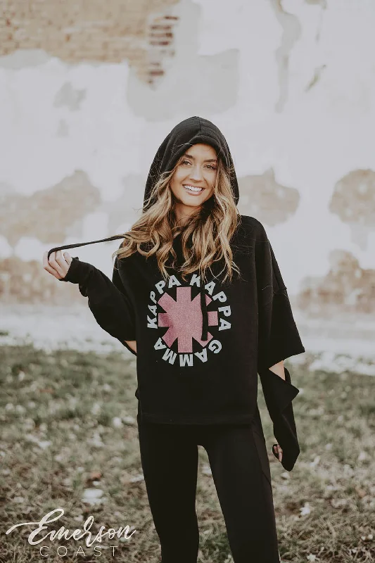 Kappa Kappa Gamma Black Cut Out Hoodie