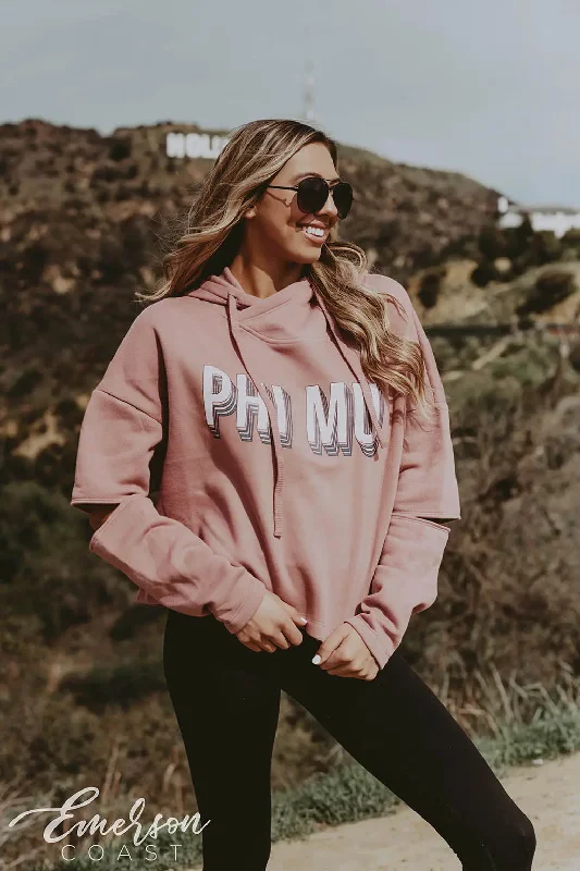 Phi Mu PR Cropped Hoodie