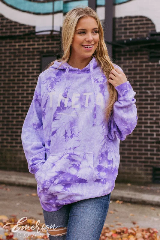 Theta Lavender Crystal Wash Hoodie