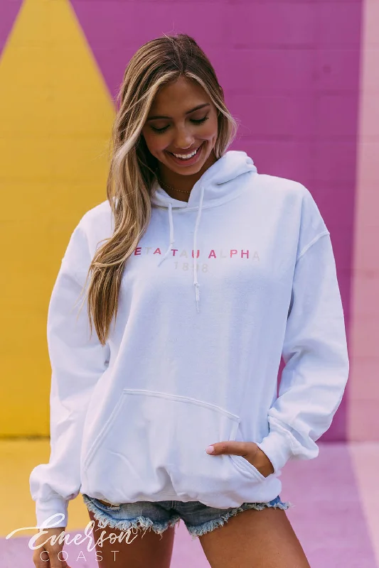 Zeta Tau Alpha Pink PR Hoodie