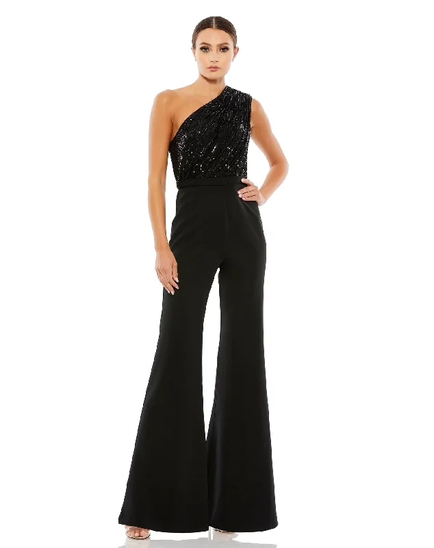 Sequined One Shoulder Jumpsuit