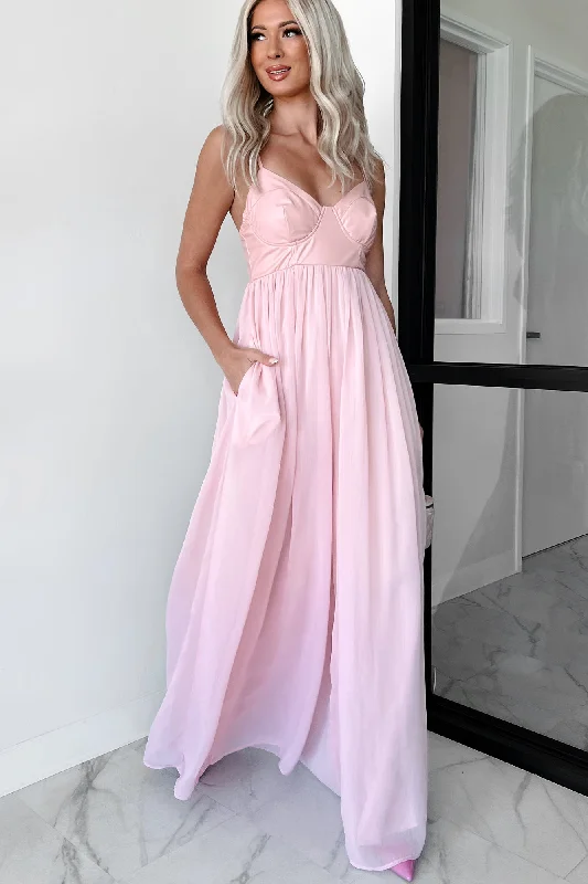 Shades Of Lovely Contrast Top Wide Leg Jumpsuit (Pink)