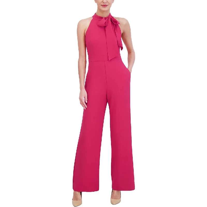 Womens Halter Wide Leg Jumpsuit