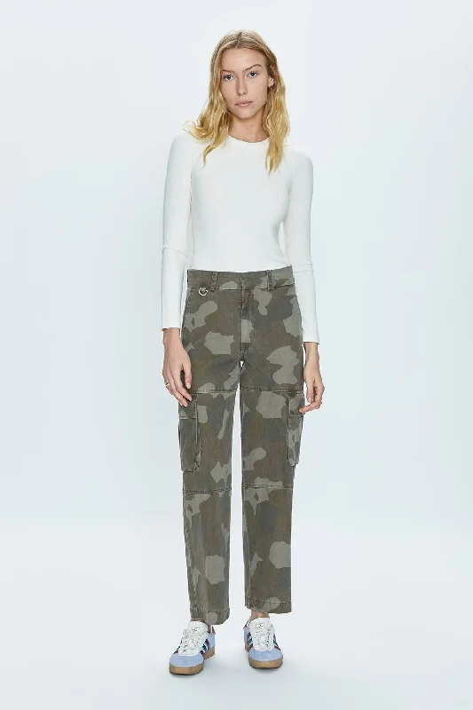 Addie High Rise Trouser - Camo