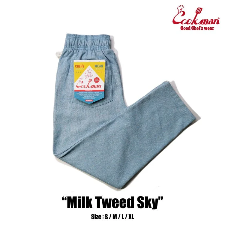 Cookman Chef Pants - Milk Tweed : Sky