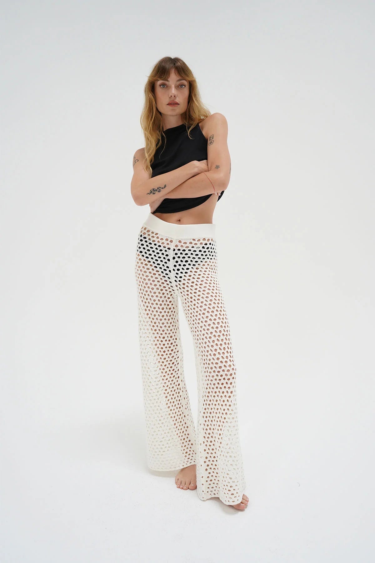 LNA ‘Kismet Open Knit Pant’