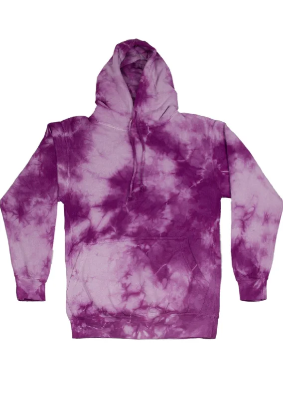 Magenta Crystal Wash Tie Dye Hoodie