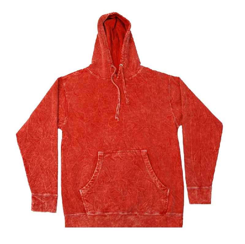 Red Mineral Wash Hoodie