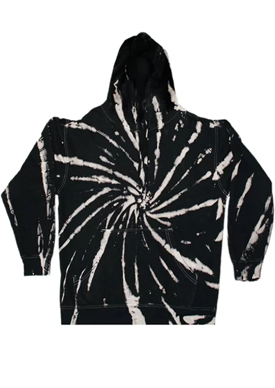 Black Khaki Spiral Tie Dye Hoodie