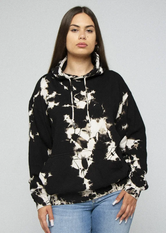 Black Khaki Crystal Wash Hoodie