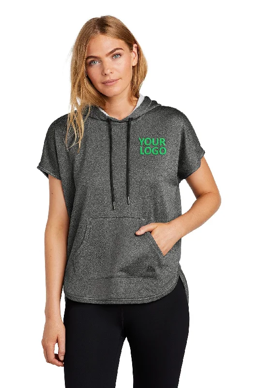 New Era Ladies Short Sleeve Custom Hoodies, Graphite Heather