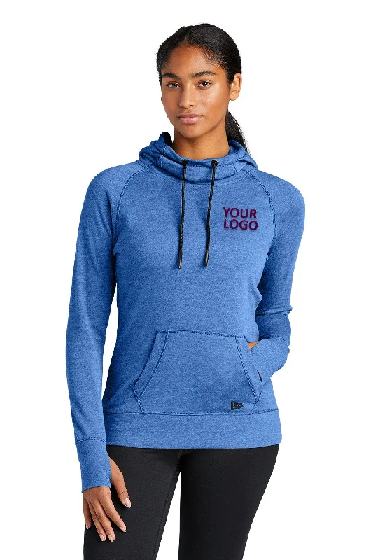 New Era Ladies Tri Blend Fleece Custom Hoodies, Royal Heather