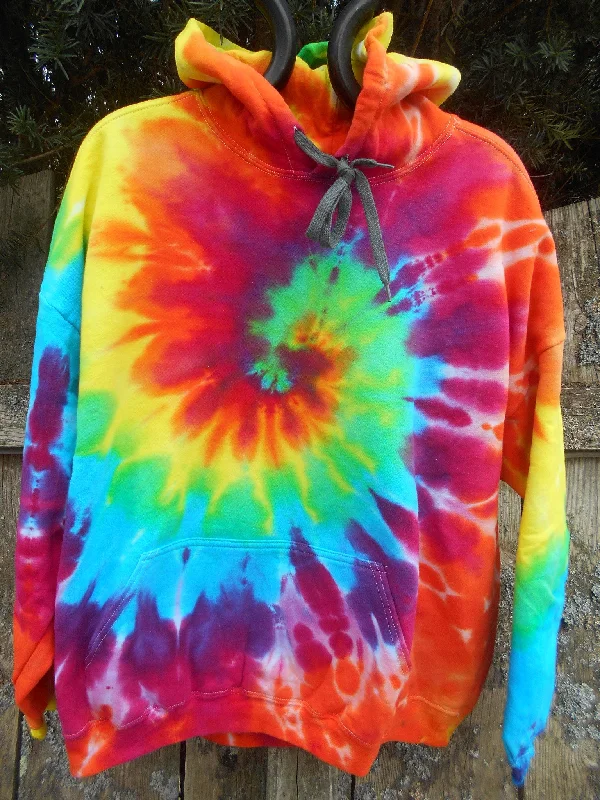 Rainbow Tie-Dye Pullover Hoodie